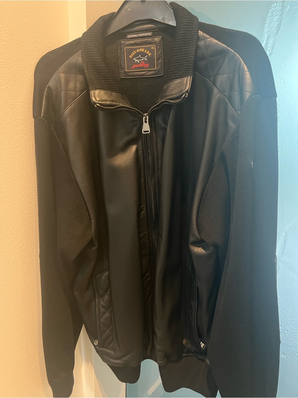 Paul & Shark Black Men's Bomber Jacket - Zip Front